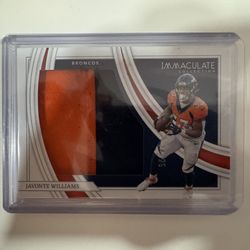 2022 Panini Immaculate Collection - Immaculate Jumbo Javonte Williams #IL-25 Patches /25 (MEM)