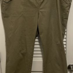 Torrid Women’s Crop Size 22 Ankle Pants Sage Green Stretch New