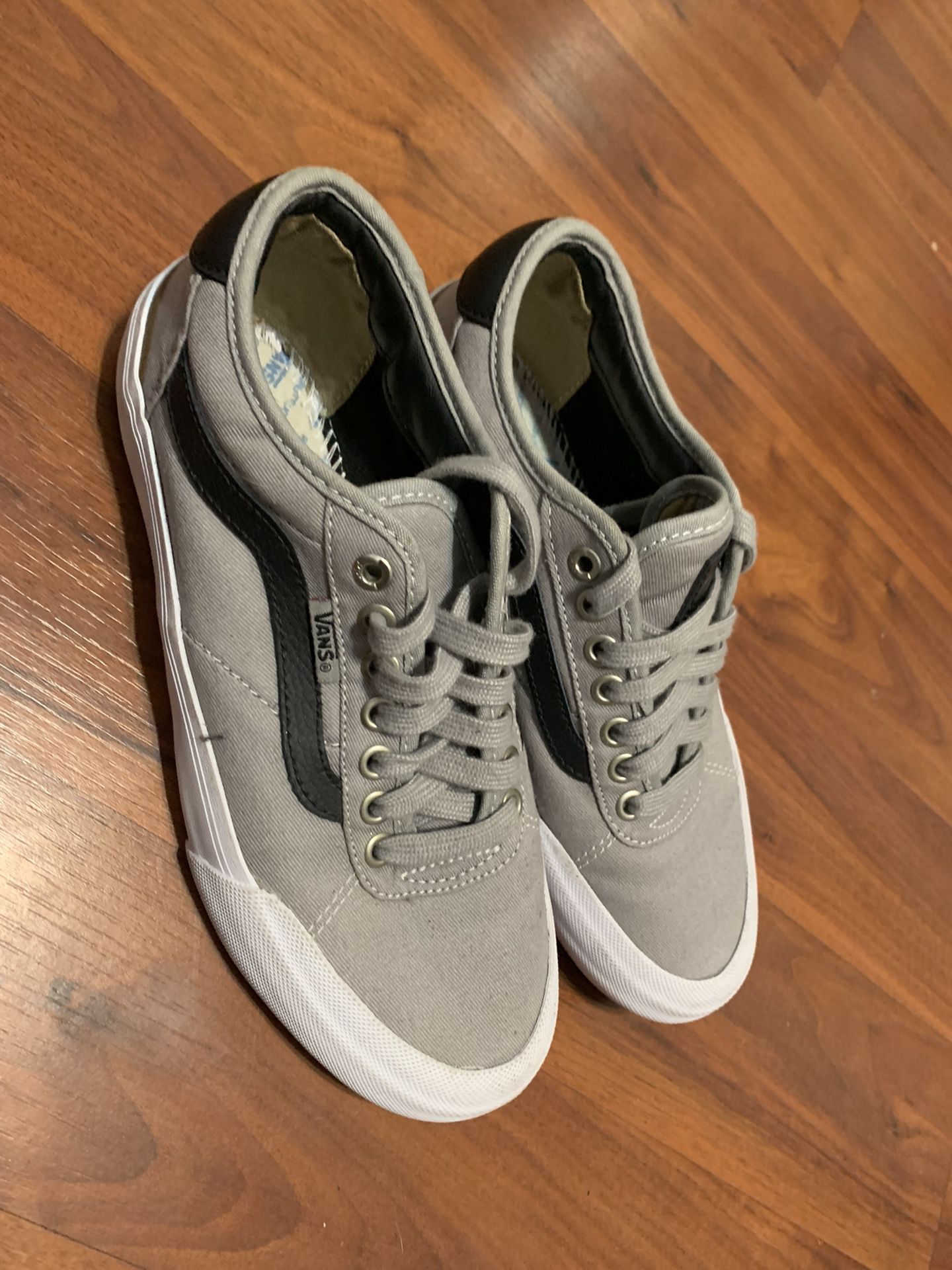 Vans China pro 2 drizzle gray canvas sneaker shoes size 5.5 men