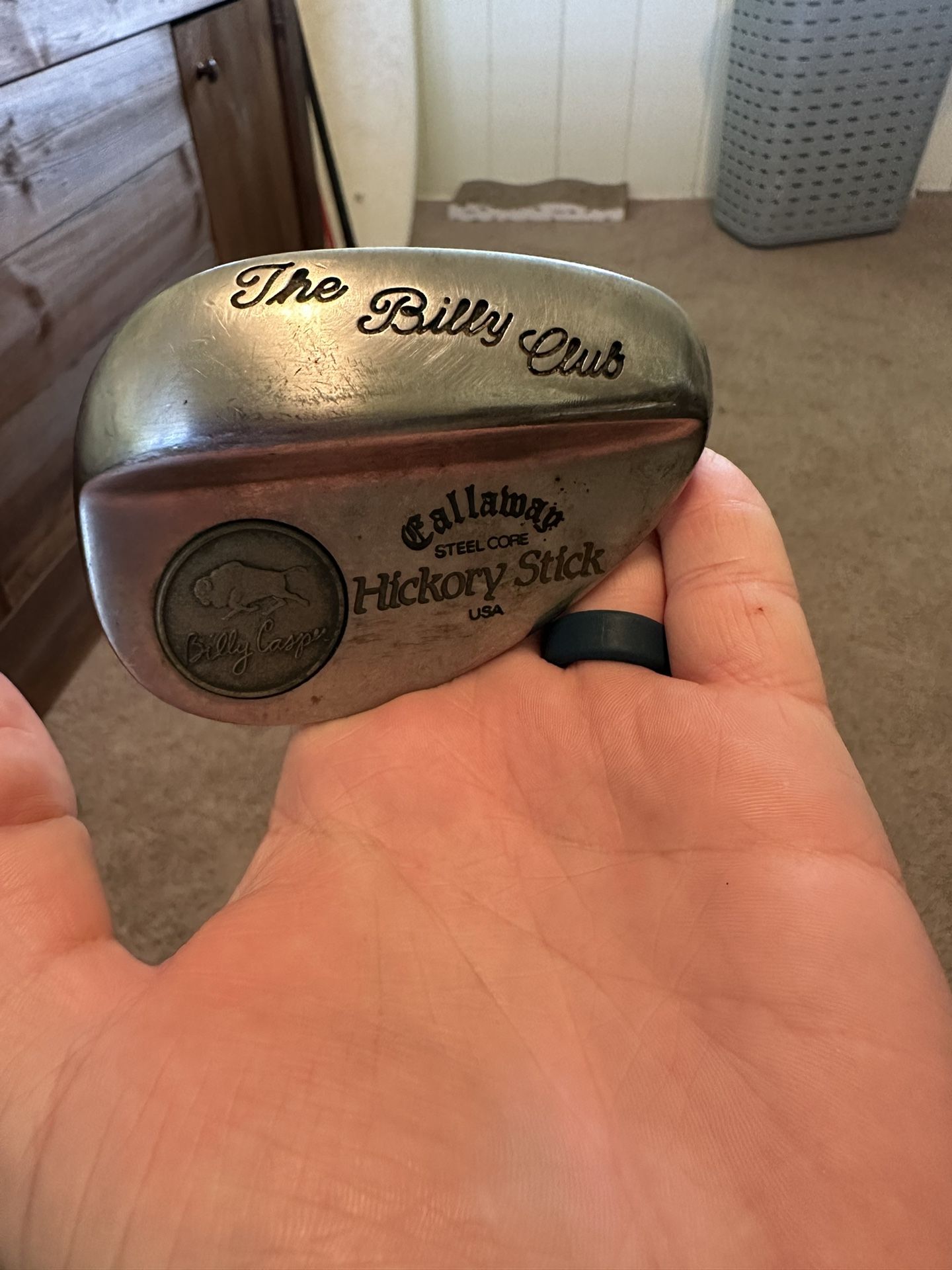“The Billy Club” Billy Casper Callaway Steel Core Hickory Stick Antique Golf Club