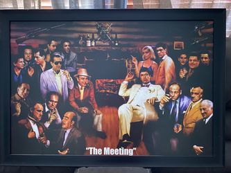 "The Meeting" Framed Gangster Art Print
