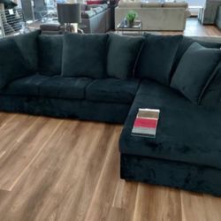 New All Black Or Black Or Gray  Sectional Sofa Couch 
