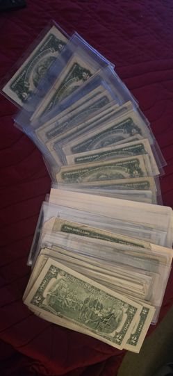US CURRENCY VINTAGE 2 BILLS