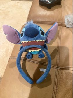 Tokyo Disney Resort Stitch Plush Doll Ears Headband Hat Japan Used Lilo & Stitch