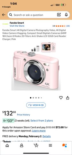 New Pink Digital Camera