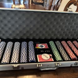 500 Poker Chip Set With Aluminum Case 