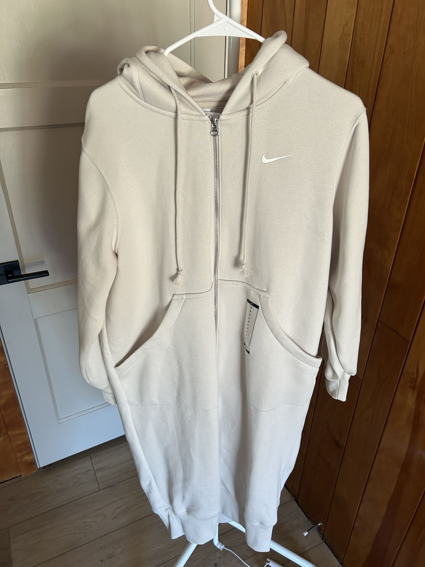 Nike -Womens Phoenix Fleece Long Full-Zip Hoodie (size S)