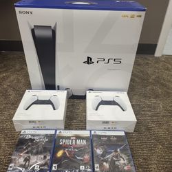 🔥 Console Disc Version 3 Games + 2 Controller Bundle.🔥