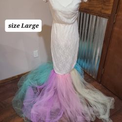 New Rainbow Tulle Maternity Dress