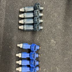 Top Feed Injectors Dark Blue 565cc Deatschwerks 650cc 