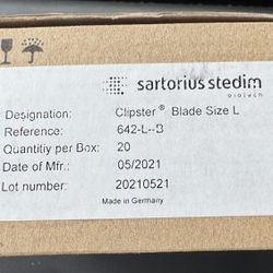(20/Pk) SARTORIUS STEDIM BIOTECH Clipster Blades Size L 642-L-B
