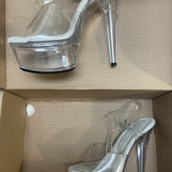 Clear Pleaser Heels 