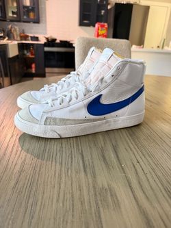 Nike Blazer Mid White Blue Sneakers