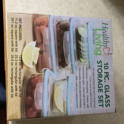 Healthy Living 10 Piece Glass Storage Set