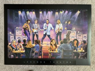 George Bungarda - Legends Theatre w/ Elvis Buddy Holly Jimi Hendrix Bob Marley Poster