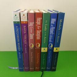 LOT OF 7 Annie's Quilted, Attic, & Creative Woman Mysteries Books Bundle Series 
