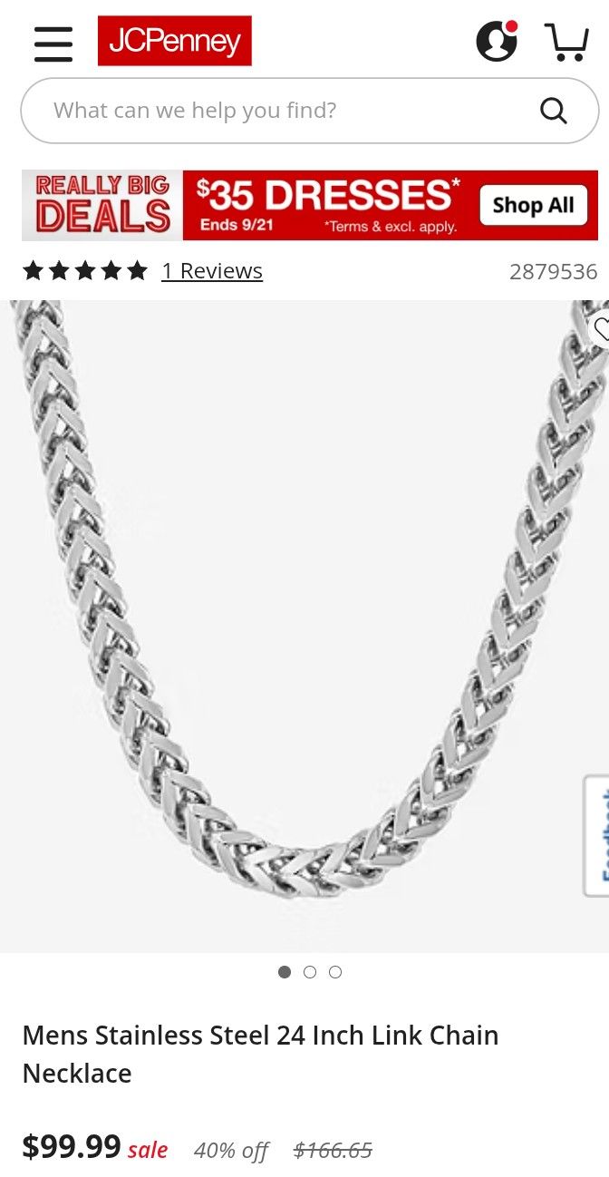 $100 Obo Men's Necklace Used