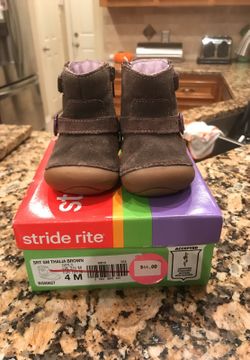 Thalia brown toddler girls boots stride rite