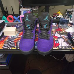 Size 12 (WORN X2) 'Alternate' Grape Jordan 5s (NO BOX) *READ DESCRIPTION*
