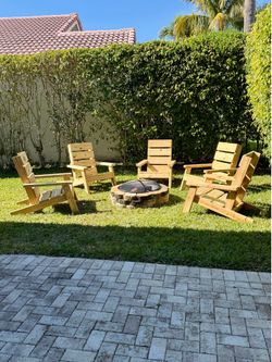 Patio Wood Adirondack Chairs