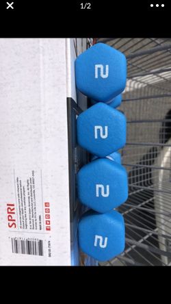 New 2 lb dumbbells pair blue comes in pairs not 4, also available DB’s come in 2, 3, 5, 8, 10 lbs