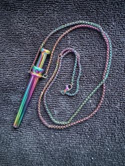 Incognito Bump Straw Pendant Necklace Snuff Tool Jewelry SNOGO Clone rainbow