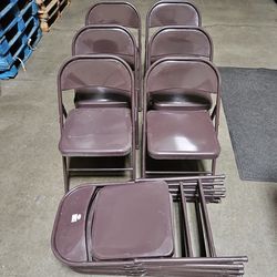 All Metal Folding Chairs (10 Chairs Lot)