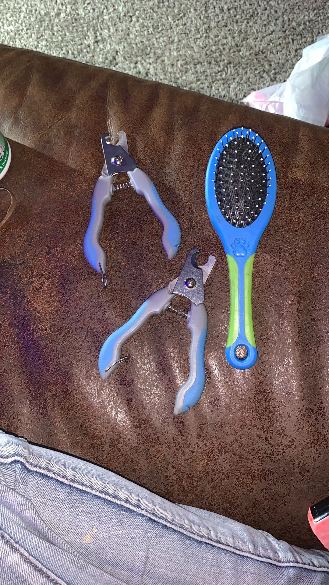 Dog Brush And Nail Clippers 
