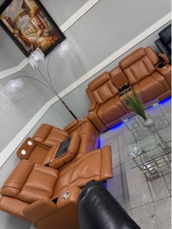 Power Recliner Sofa Set With Bluetooth and Speakers 🔊