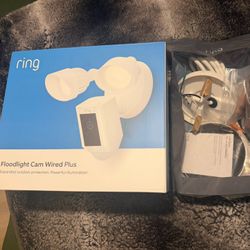 Ring Floodlight Camera Wired Plus With Plug In Mount Hardware