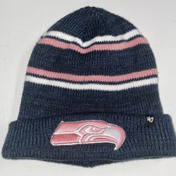 47 BRAND Seattle Seahawks Marled Stripe Cuff Knit Hat, Pink