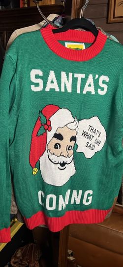 Ugly Christmas Sweater Santa's Coming