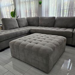 Gray Sectional Comfortable Couch! 