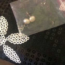 Freshwater Pearl Silver Earrings 