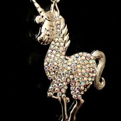 Bejeweled Unicorn Keychain Pendant