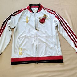Miami Heat Adidas TRB Championship Full Zip Track Jacket. Size : L 