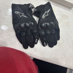 Alpine Black Protective Riding Gloves 
