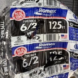 6/2 Romex Wire 125ft Copper Cable New In Original Packaging (firm On Price)