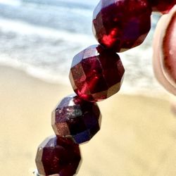 Faceted Garnet Bracelet 
