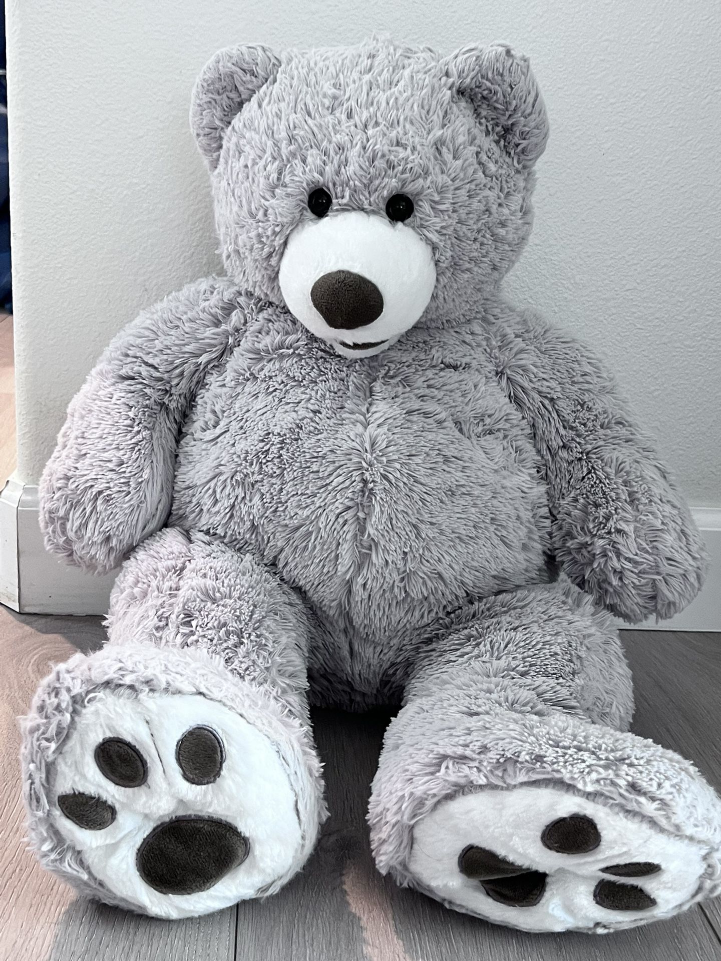 Smile Teddy Bear,  20 inch Medium Stuffed Bears with Big Footprints, Big Stuffed Animals Cuddly Plush Gifts