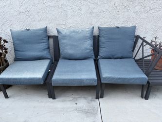 Five Outdoor patio chairs