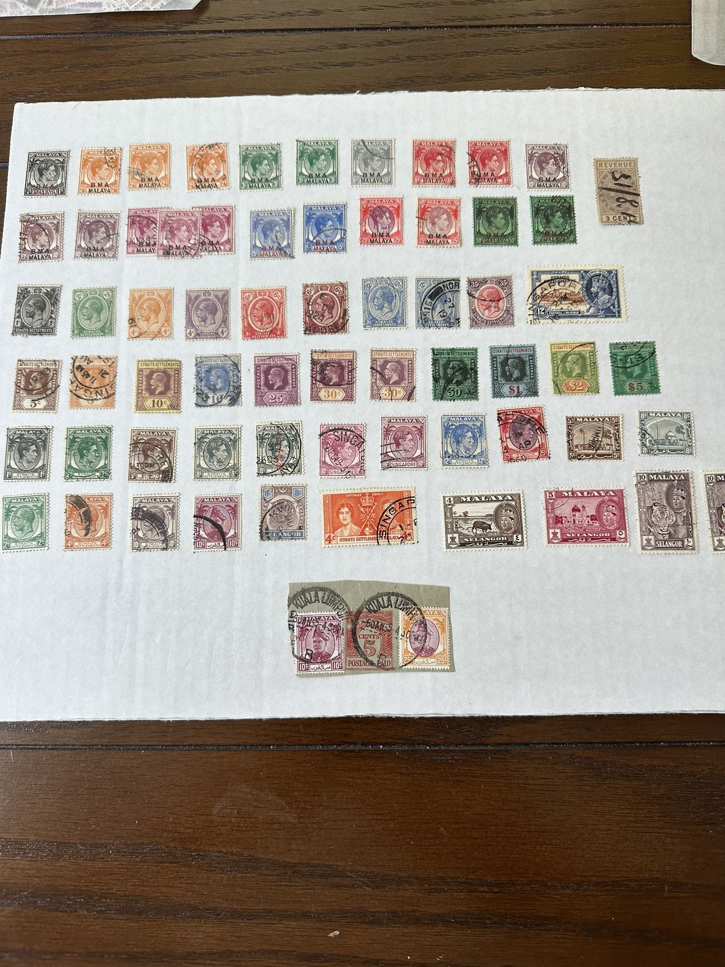 Straits Settlements Of Malaysia Group Of 81 Stamps
