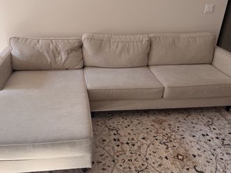 Beige L-Shaped Sectional Sofa