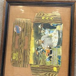 Framed Picture Of a Billy B e e r Carton Signed By Allie Smith 