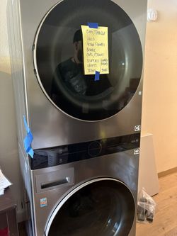 LG Washer Dryer Stacked Combo Like New