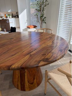 Modern Round Wood Dining Table