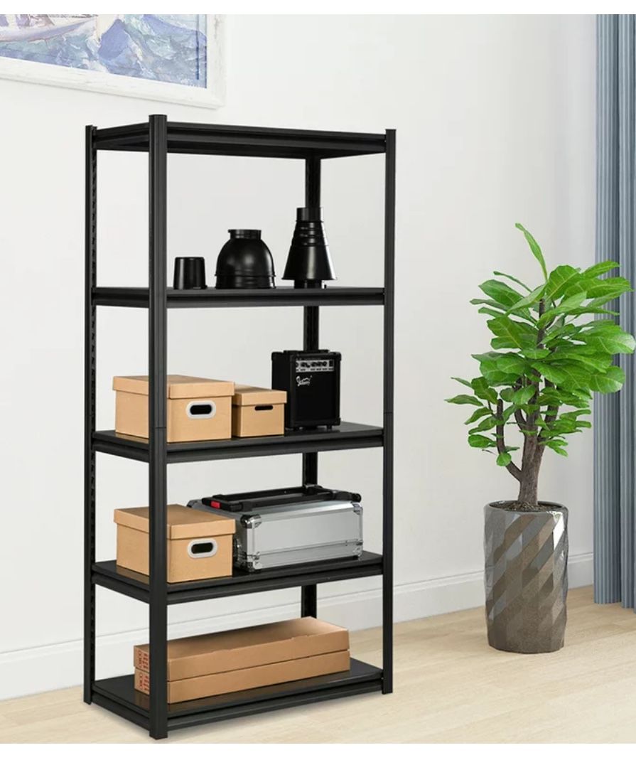 😀 Storage Rack Living Room Bedroom Display Shelf 5 Layers Metal Frame Storage Shelving