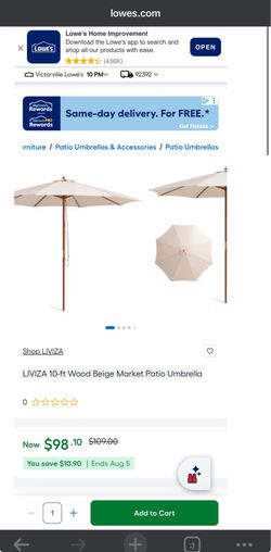 Umbrella patio