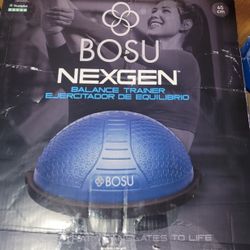 BOSU NexGen 25IN Home Fitness Exercise Gym Strength Flexibility Balance Trainer with Rubberized Non Skid Surface and Hand Air Pump