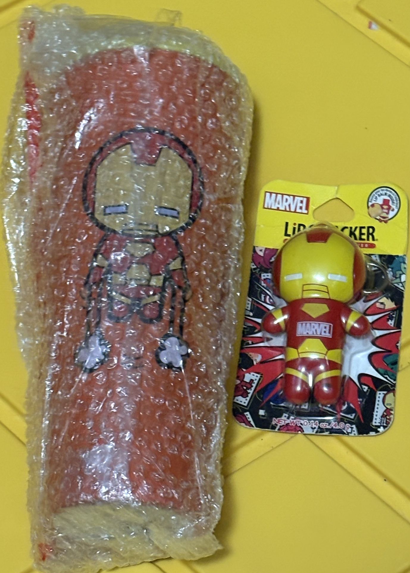 Marvel Iron Man themed Tumbler and Lip Smacker Set!